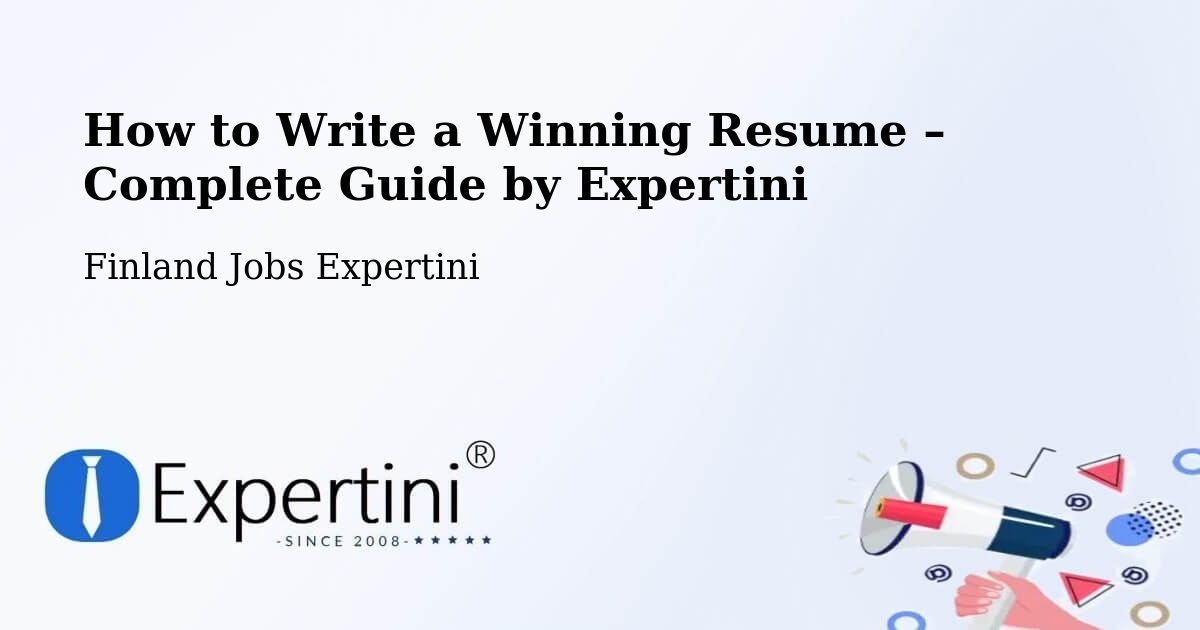 Resume Writing Guide for Job Seekers – Espoo - Espoo, Finland Jobs Expertini